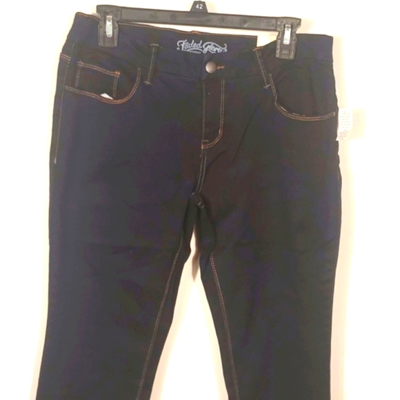 Faded Glory Dark Wash Jeans Soft Petite 12P NWT Straight Leg - Picture 3 of 8